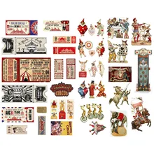 1 шт. винтажный Цирк Клоун, декор для билетов, корейские украшения, наклейки для стола, органайзер, школьные принадлежности, офисные аксессуары