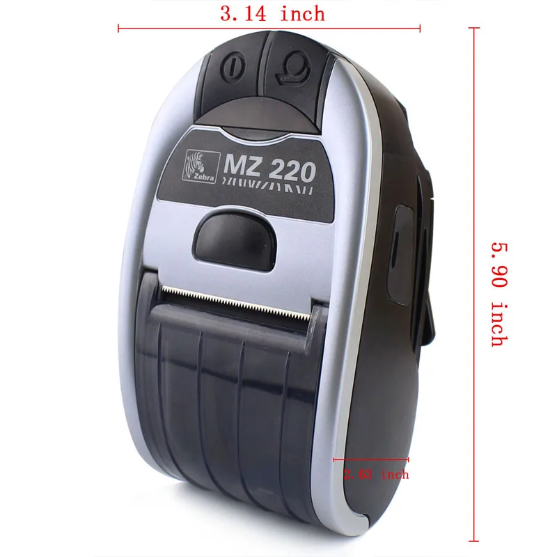 

2pcs/1lot Original For Zebra MZ220 Wireless Bluetooth Mobile Thermal Printer For 50mm Ticket Or Label Portable Printer 203 dpi