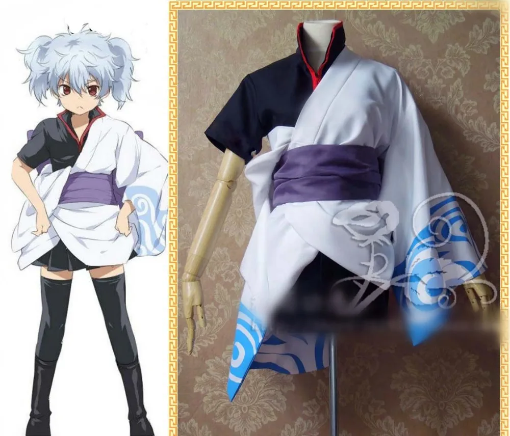 Женское платье кимоно Gintama Sakata Gintoki Yorozuya костюм для косплея одежда Аниме взрослых