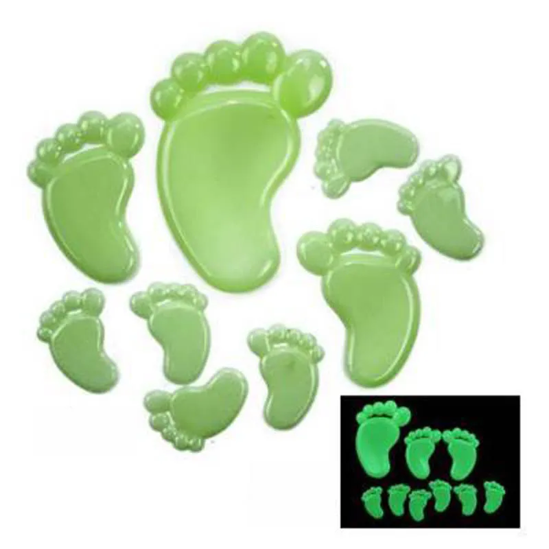

Glow in the Dark Toys Wall Stickers Luminous Footprint Stickers Bedroom Fluorescent PVC Stickers for Kids Room 20%#