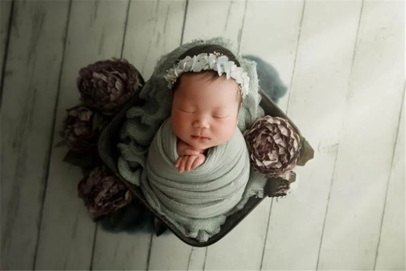 40*180 см хлопок стрейч младенческой обертывания ткань новорожденных фотосессии реквизит аксессуары детское одеяльце для сна