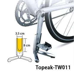 TOPEAK TW011 FlashStand тонкий Велосипедные подножки рукоятки Stay Кронштейн парковка стойки Алюминий шоссейные велосипеды стенд для ремонта и Дисплей