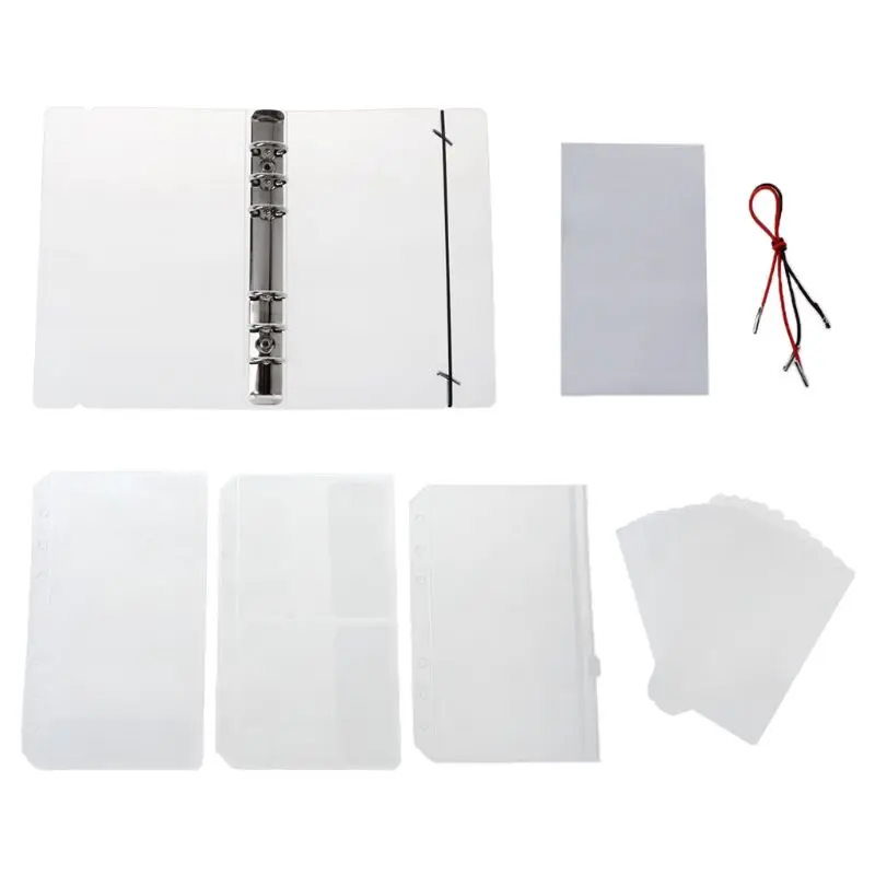 

1 Set Transparent Loose Binder Leaf A6 Size Inner Page Cover Notebook Diary Planner Office Supplies Collection