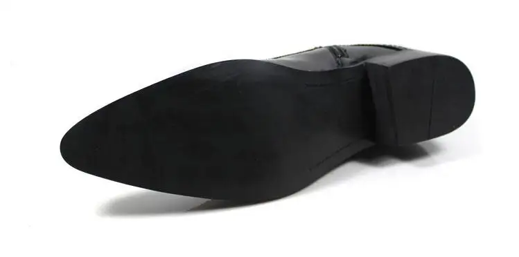 Мужские ботинки «Челси» из лакированной кожи на высоком каблуке с острым носком без шнуровки модные show ботильоны увеличивающие рост рабочие модельные туфли