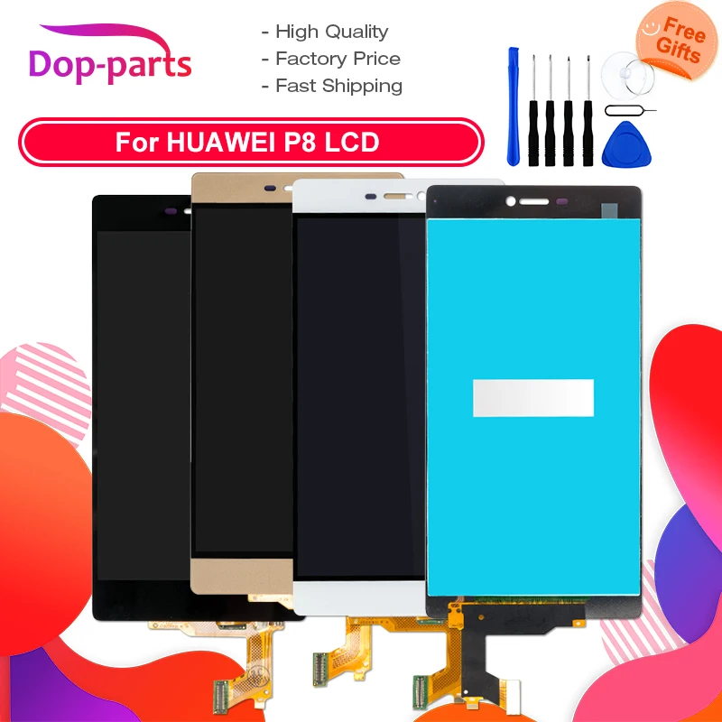 

100% Super LCD Display For Huawei P8 LCD Touch Screen Digitizer Assembly Replacement Parts For GRA_L09 GRA_UL00 GRA-L09 GRA-UL00