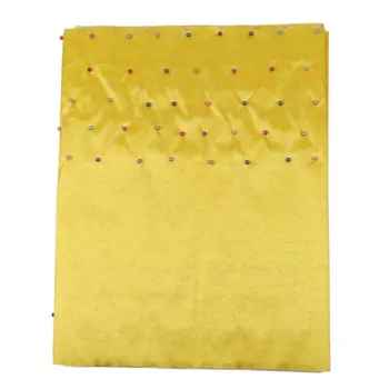 

Applique Design African Sego Gele With Lots Of Beads 2Pieces/Set Shinning Strong Nigerian Headtie In 11 Colors For Aso Ebi 115