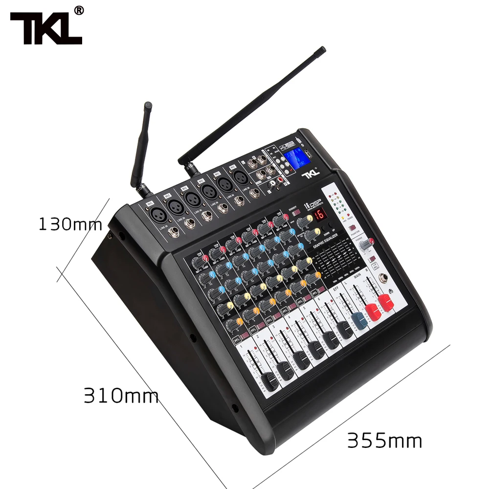 TKL 6-Channel Audio Mixers with 300Wx2 Power