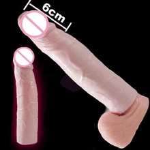 Dildo Extender Enlargement Reusable Condoms Silicone Big Dotted Penis Sleeve Penis Cock Ring With Solid Glans Delay Ejaculation