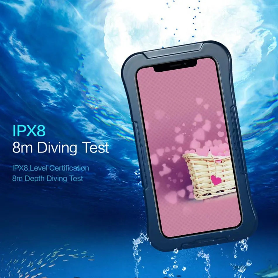 Водонепроницаемый мобильный чехол для телефона для iPHONE Xr XS MAX прозрачный ПВХ герметичный подводный сотовый смартфон сухой Чехол Водонепроницаемый чехол s