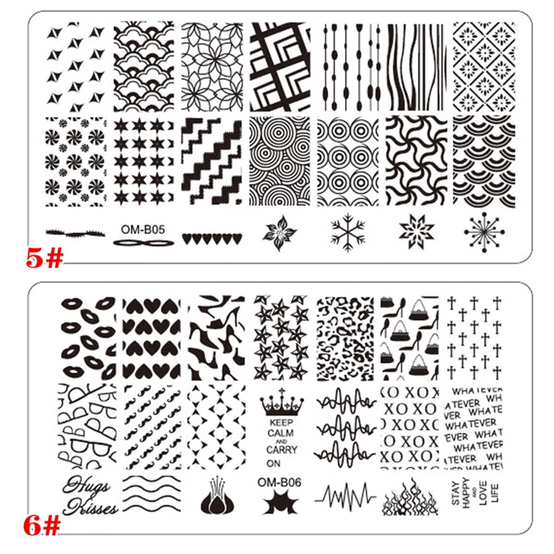 1 шт. прямоугольник Нержавеющая сталь Дизайн ногтей штамповка Плиты шаблона цветочный Кружево сетки ногтей изображения Stamp плиты DIY Инструменты для маникюра