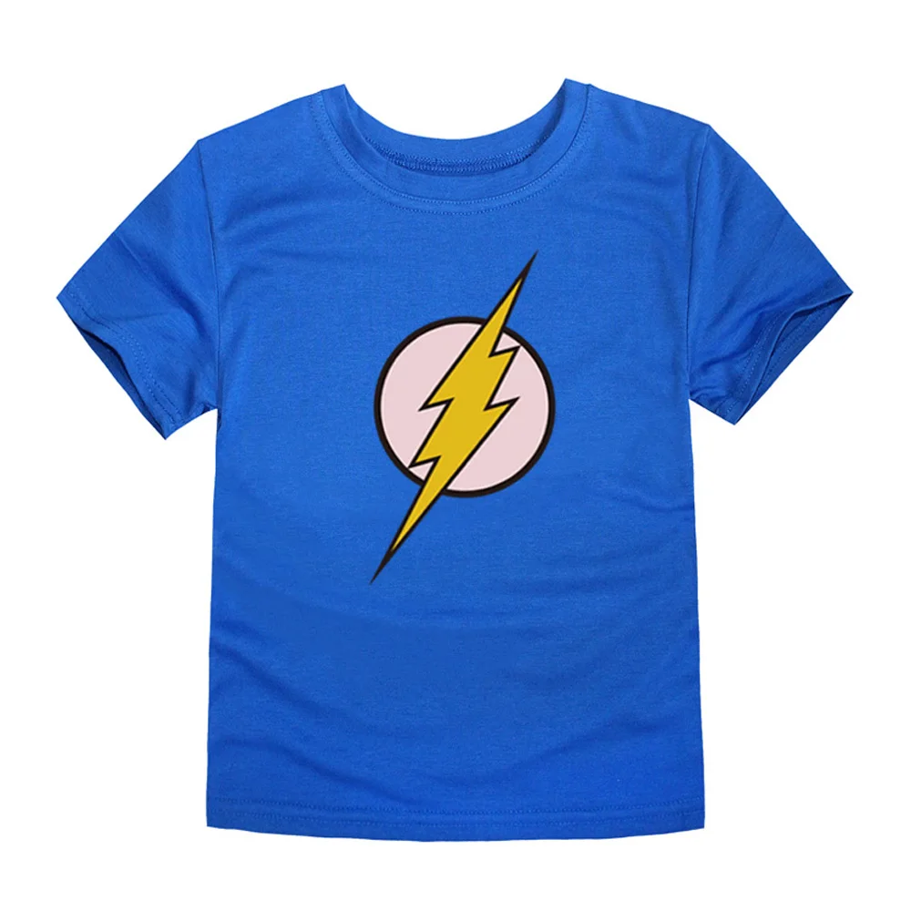 TINOLULING/; детская футболка с изображением вспышки; футболка с супергероем для мальчиков и девочек; детские топы; футболки для малышей; для От 2 до 14 лет