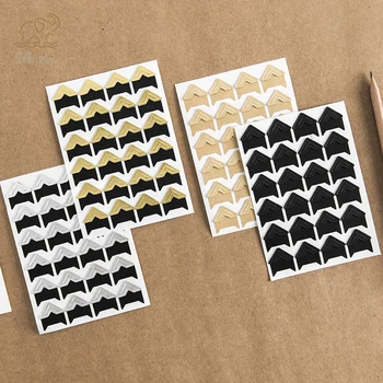

240 Pcs/lots (10 Sheets) DIY Vintage Kraft Paper DIY Corner Stickers for Photo Albums Frame Decoration Scrapbooking Stickers