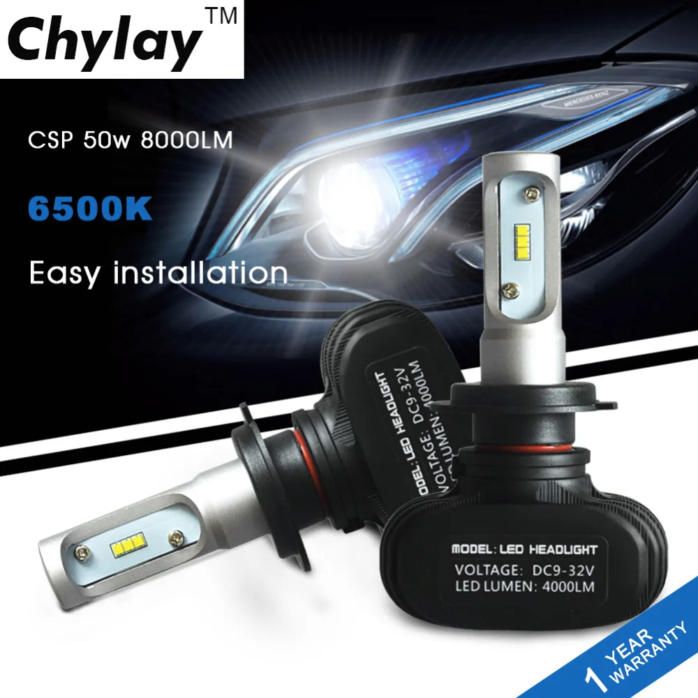 One Set H7 Led Headlight bulb 50W 8000LM Automobile headLamp bulb Fog ...