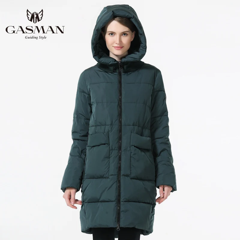 GASMAN Plus Size Coat Women Winter 2018 New Fashion Thickening Bio Down Jacket Long Women's Hooded Warm Parka Overcoats 6XL 5XL
