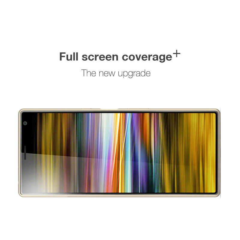 Nicotd On For Sony Xperia 10 Tempered Glass Full Coverd Film For Sony Xperia 10 Plus X10+ Protector Screen 2.5D Protective Glass