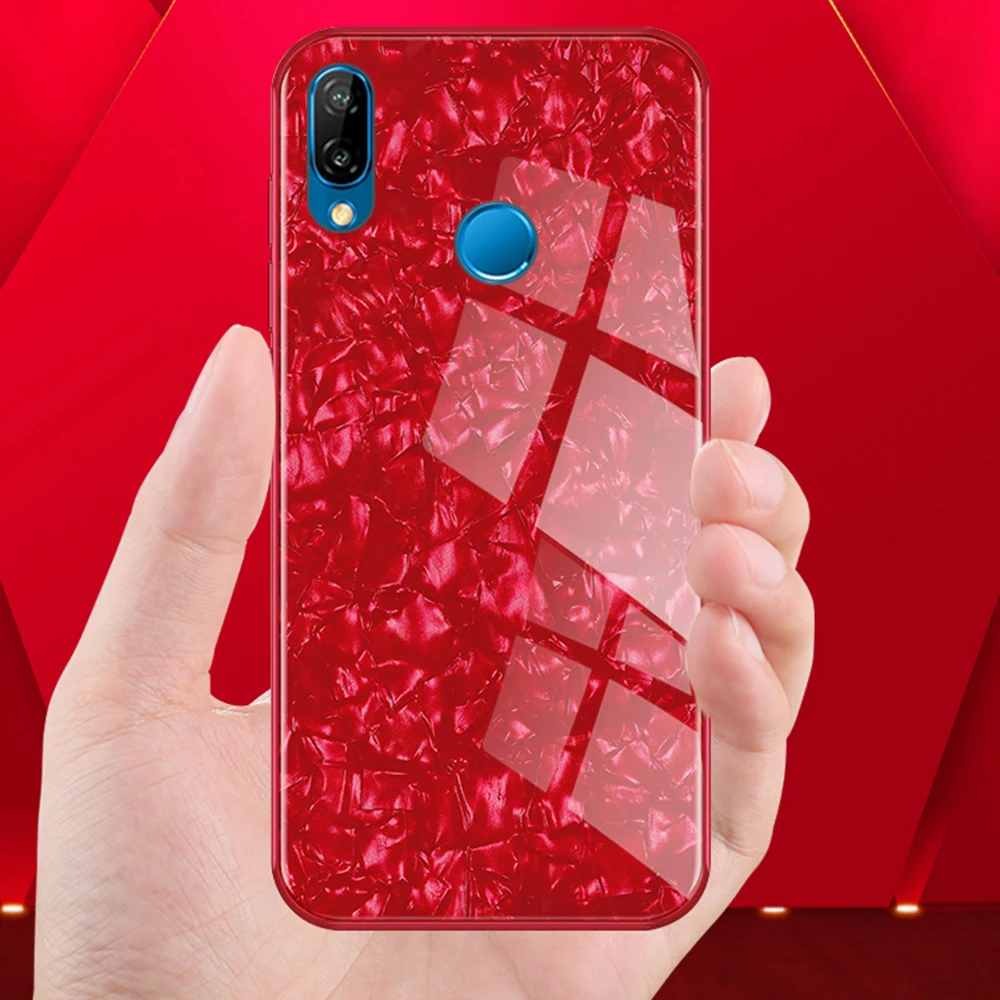 YIESOM Tempered Glass Case For Huawei P20 Lite P20 P20 Pro Shell Soft TPU Silicon Edge Phone Case For Huawei P20 P20Lite P20Pro  (9)
