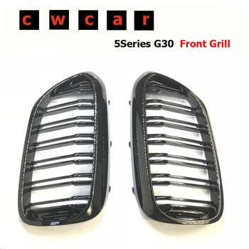 

For BMW 5 Series G30 G38 M5 Front Racing Grill 2 Fin ABS Gloss Black M Grille Replacement 520i 530i 540i 2017+