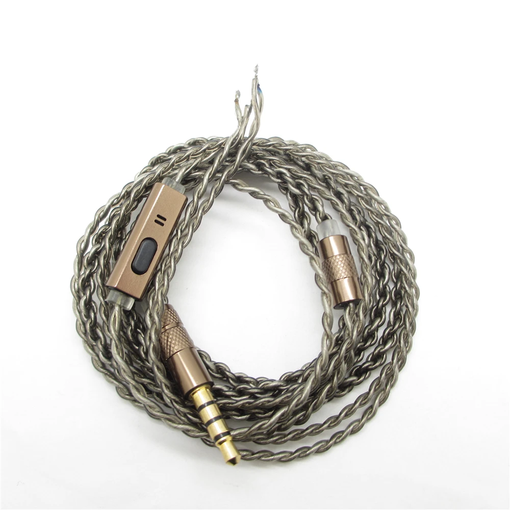 

4 core DIY Oxygen free copper Earphone Repair Cable with mic