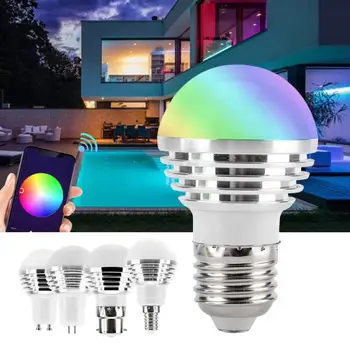 

LED Bulb AC85V-265V E27/E14/GU10/GU5.3/B22 6W RGB+CW LED Light Smartphone Controlled Wi-Fi Smart Bulb LED Lamp Bulb 220V