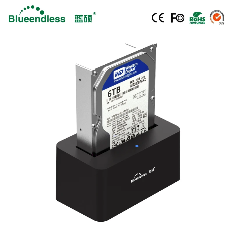 Blueendless HDD док-станция 2,5 ''3,5'' HDD корпус Play 1 отсек USB3.0 порт SATA интерфейс подключи и Поддержка Макс 8 ТБ HDD