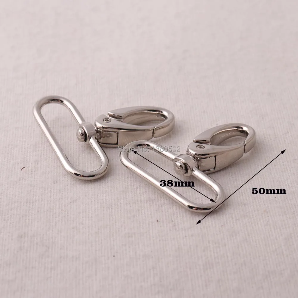 5PCS /lot top Grade 50*38mm Matel Snap Hooks Rotary Swivel buckle For