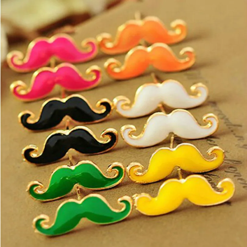 2016 moda quente na europa e am rica retro brincos bonitos sexy bigode gotejamento pequena f