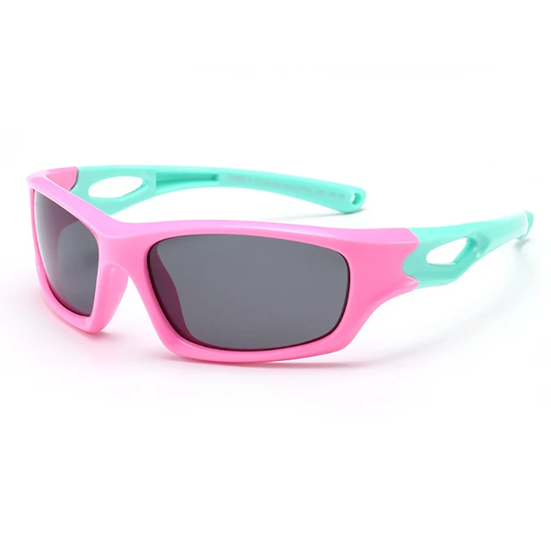 Jomolungma поляризованные солнцезащитные очки для детей с чехлом для мальчиков и девочек, детские очки для рыбалки, пешего туризма, спортивные очки вне UV400, защита D8185 - Цвет: Зеленый