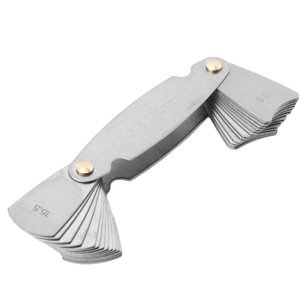 Radius Gauges Set R1-6.5/R7-14.5/R15-25/R26-80mm Stainless Steel Gauges Measuring Tools 4 Pcs contour gauge