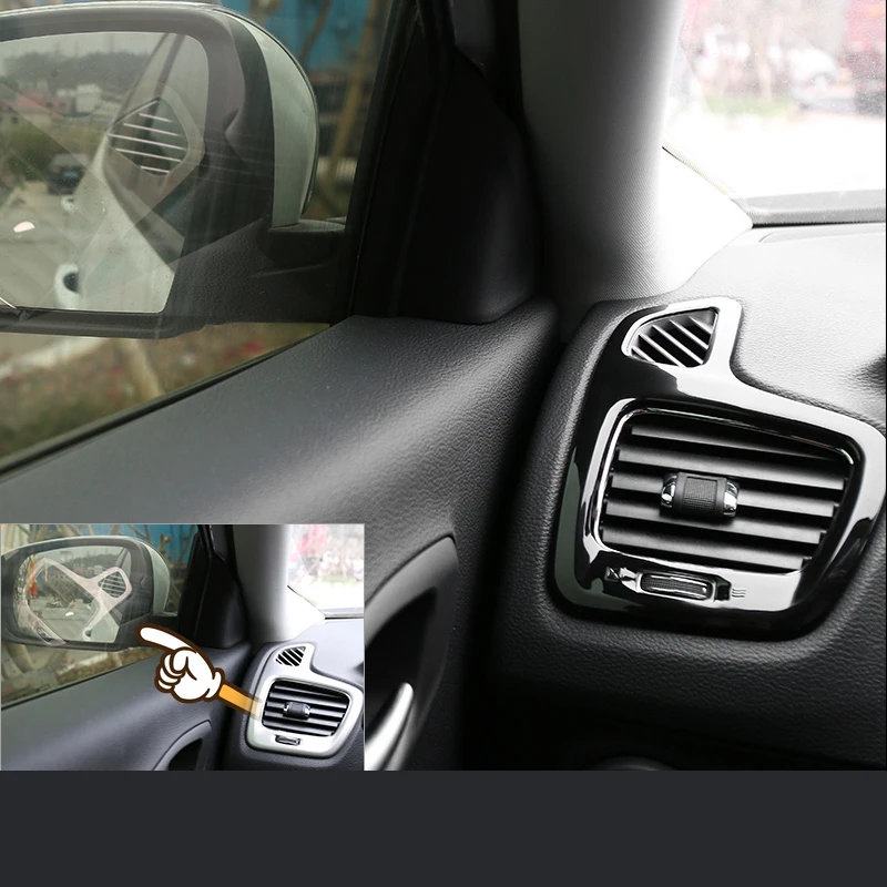 Для Jeep Compass полный набор черный декоративные интимные аксессуары стайлинга автомобилей интерьера Защитная крышка стикеры украшения