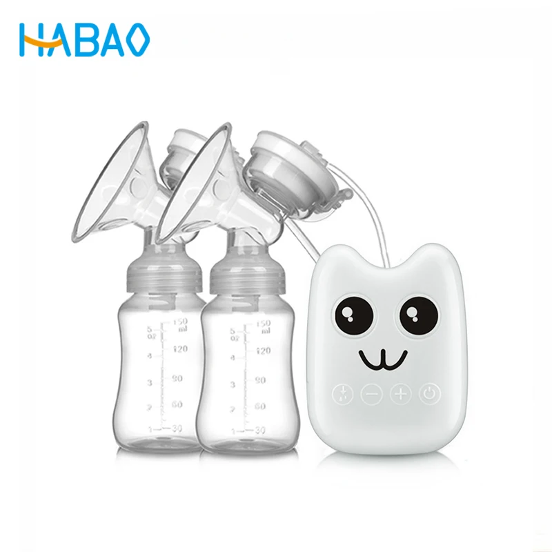 

Breast Pump Feedkid Electric Intelligent Bilateral Silent Comfort Frequency Automatic USB With Bottle Baby Maternity Breast Pump