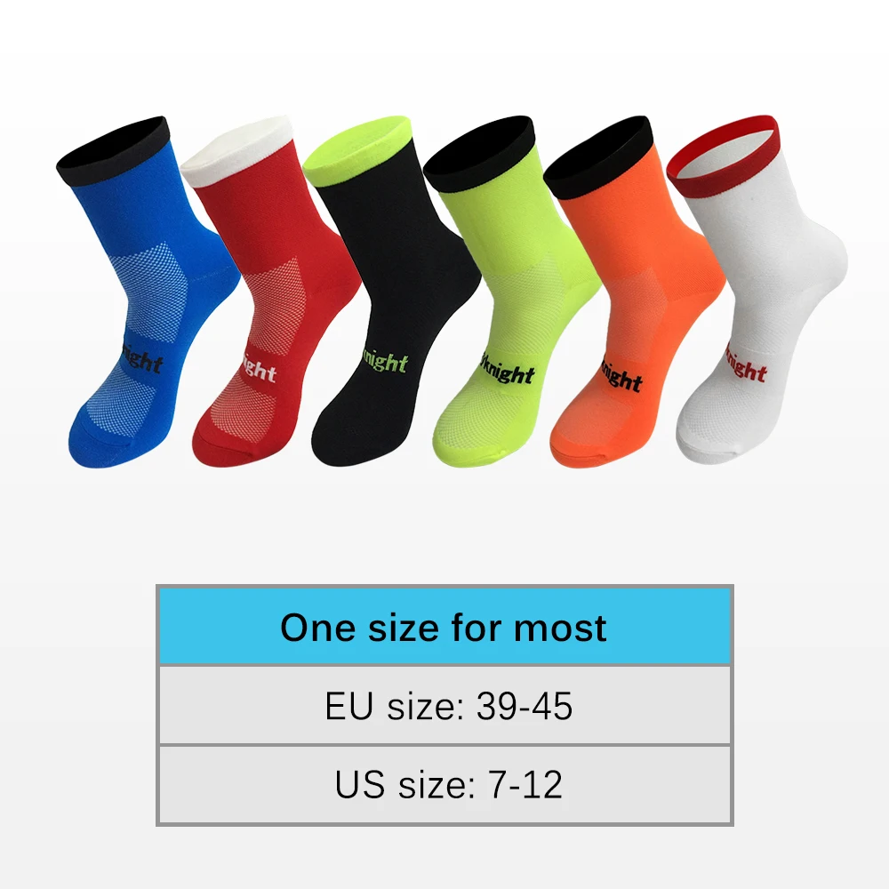SkyKnight Moisture-Wicking Bike Cycling Socks Men Women Racing Running Gym Training Sports Sock Size 7-12