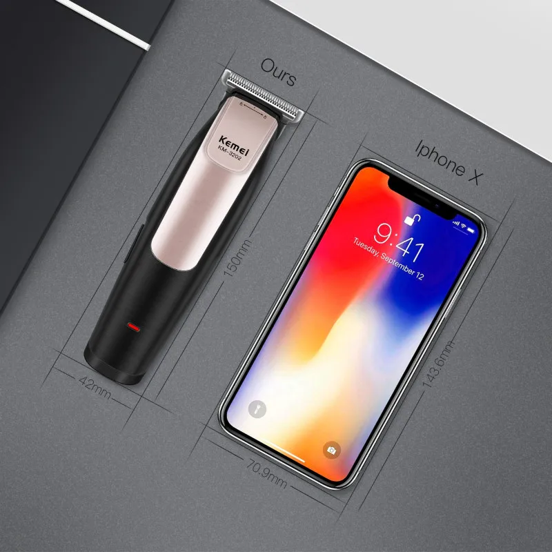 Skup Kemei 0mm Baldheaded maszynka do włosów Clipper Cord Cordless USB akumulator trymer do włosów precyzyjne grawerowanie rzeźba Razor mężczyźni P42