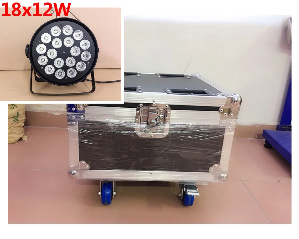 4pcs18x12W+ кейс Luce par дель СИД RGBW 4in1 18x15 W LED PAR Luce DMX света этапа