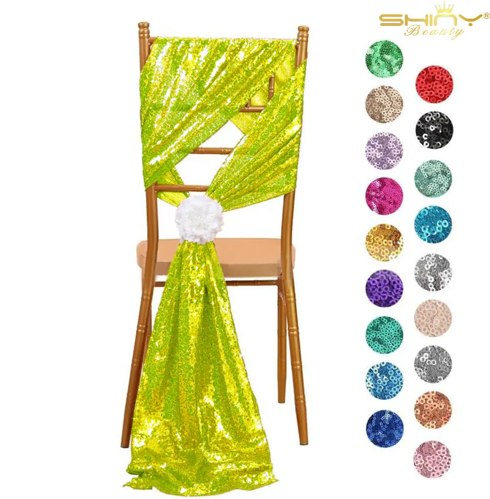 Блестящая Красота 30*275 см длинный Чехол на стул для свадебного decoration-C0307