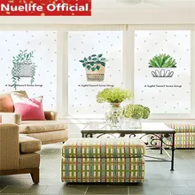 58x120 см растительный цветочный горшок с рисунком оконная пленка для гостиной, спальни, ванной, кухни, террасы, двери, окна, стеклянная пленка N4