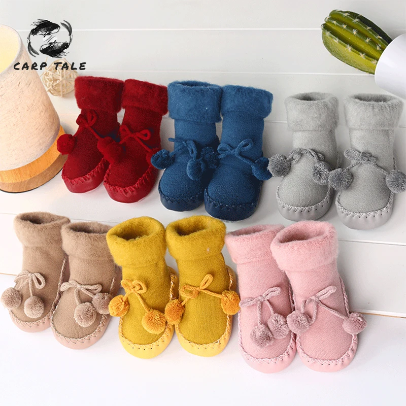 

2019 Winter baby socks Boy Girl Socks chaussette enfant Cotton baby leg warmers Children Floor Socks Anti-Slip Baby Step Socks