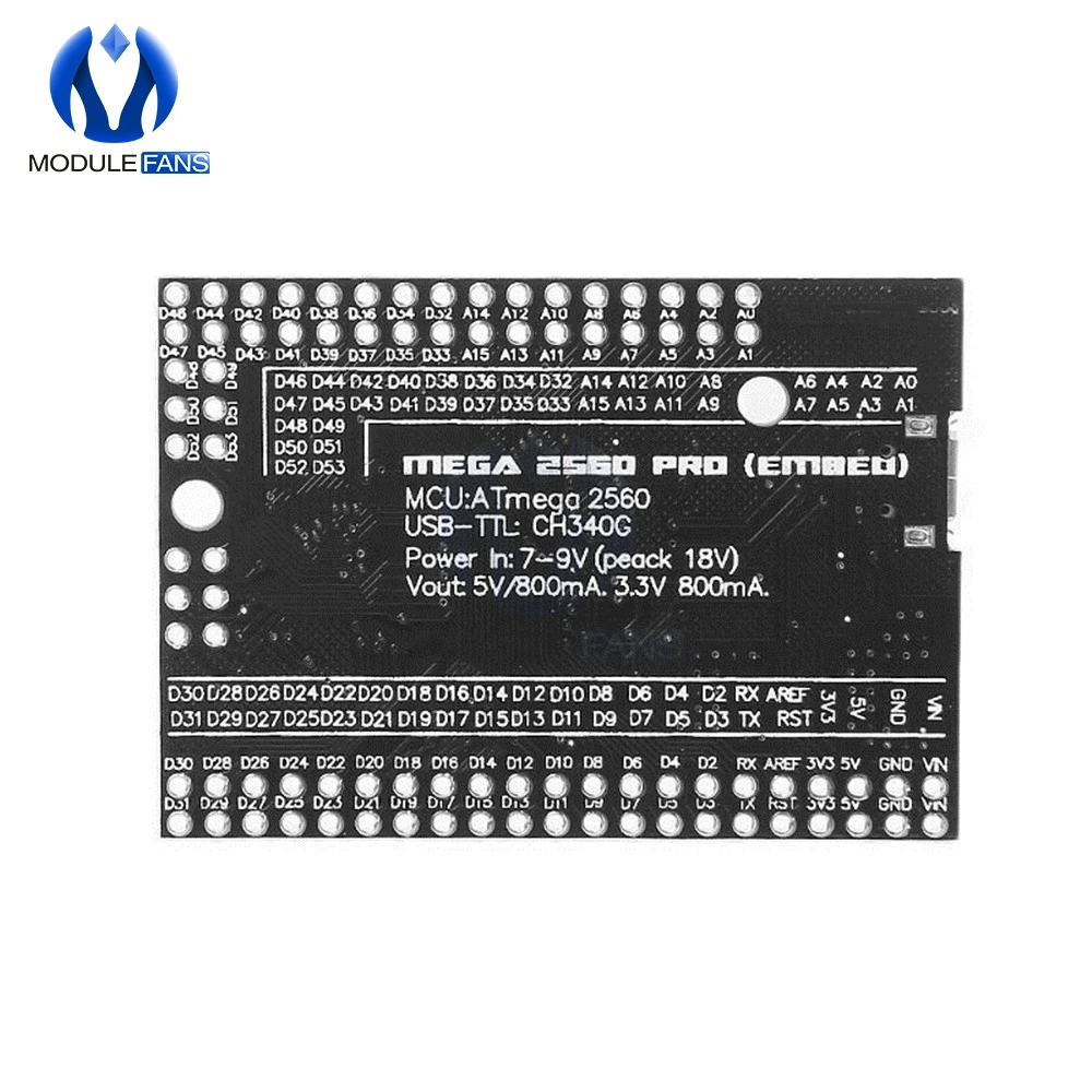 MEGA 2560 PRO встроенный CH340G/ATMEGA2560-16AU чип с штыревыми наконечниками совместимый для Arduino Mega2560