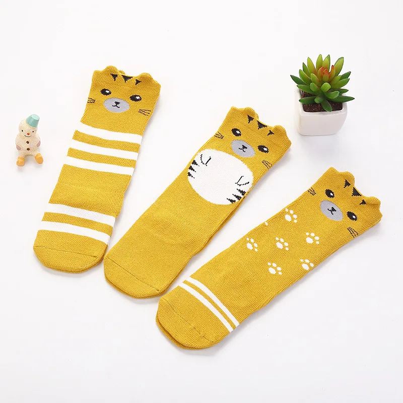 3 пар/уп. модные детские носки унисекс симпатичный милый мультяшный Лисий детские носки до колена для мальчиков и девочек детские носки для малышей мягкие носки для младенцев с животными