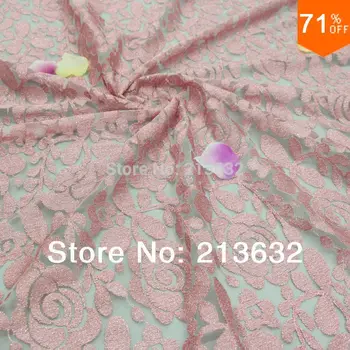 

D po72 High-grade organza apricot aureate embroidery fashion embroidered cloth fabric perfume embroidery lace material