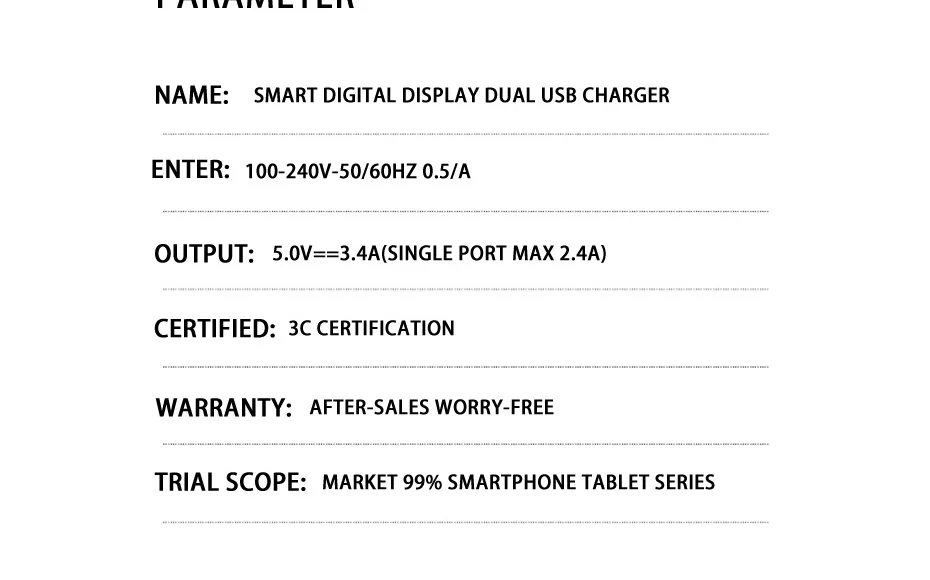 Светодиодный дисплей 3 4 USB зарядное устройство, ZNP универсальное USB ЗУ для мобильного телефона быстрое зарядное устройство для iPhone samsung Xiaomi 3.4A