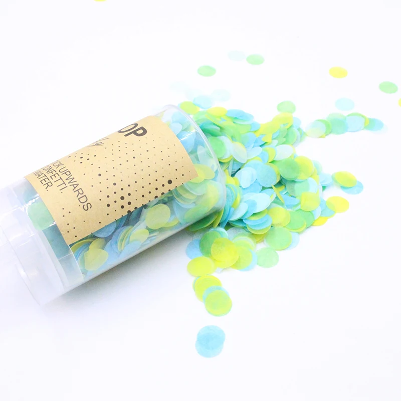 Смешанные цвета Push Pop Конфетти Свадебные украшения на день рождения Цветочная бумага мини Круглый дождь из конфетти для малыша вечерние поставки - Цвет: 3