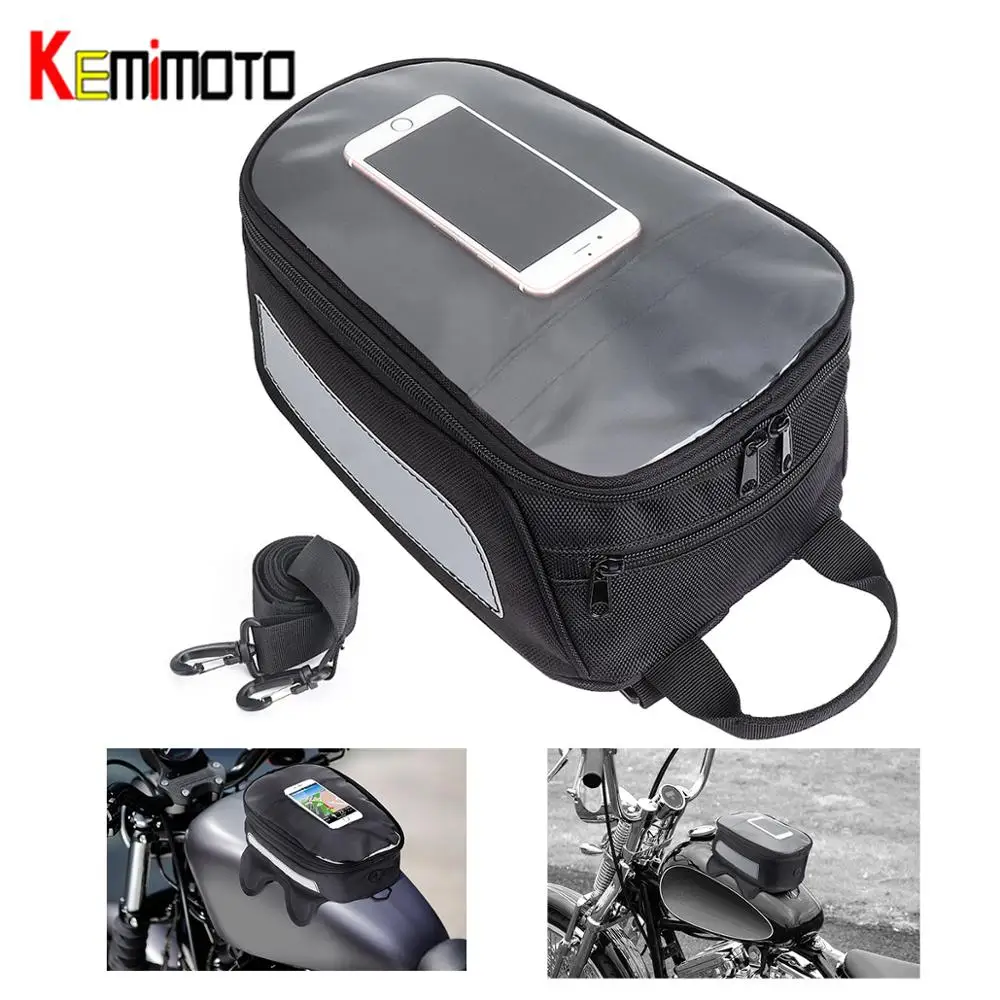 

Motorcycle Magnetic Oil Fuel Tank Bag Motorbike Phone Holder Storage Saddlebag For SUZUKI For Yamaha For Aprilia RSV1000