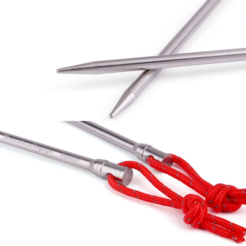 Liga de Titânio Acampamento ao ar Viagens Ilimitadas Longa Tenda Pegs Pregos Livre Acessórios Estacas 20cm 11 Cheap Acessórios para barraca
