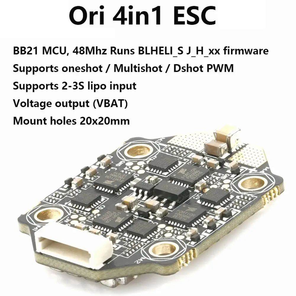 4в1 ESC, Rcharlance Typhoon Blheli_32 40A 4в1 fpv esc BLHeli бесщеточный Электрический регулятор скорости Dshot1200 ESC(2-6 S) для 140