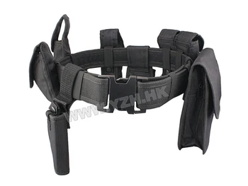 

Security Guard Utility Kit Tactical Belt with Pouch System Black duty belt Waist Support free shipping