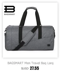 BAGSMART дизайнеры Выходные Сумка дорожная для мужчин и женщин большой ёмкость носить на чемодан с обувь сумка сумки для путешествия