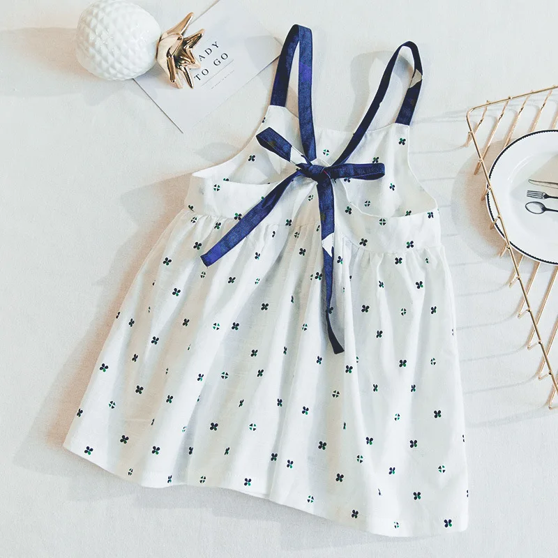 

2018 Girls Dress Summer Strap Dress Children's Beach Vacation Clothes Children Girls Strap Floral Princess Party Dress Vestido