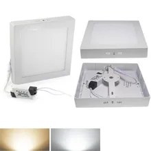 Поверхностный светодиодный потолочный светильник 25 Вт Светодиодная панель без резки квадратный потолочный светодиодный светильник AC85-265V Теплый/натуральный/холодный белый для дома