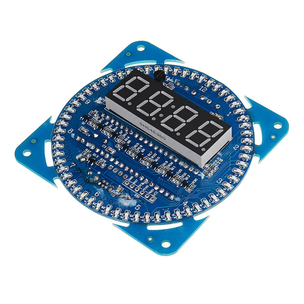 

Rotating DS1302 Digital LED Display Module Alarm Electronic Digital Clock LED Temperature Display DIY Kit Learning Board 5V
