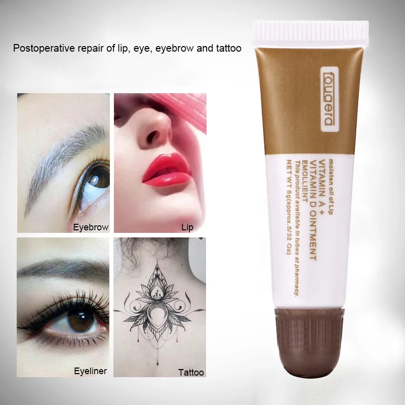 

50Pcs/lot Tattoo Nursing Ointment Vitamin A & D Anti Scar Aftercare Cream for Eyebrow and Lips Permanent Makeup Repair Gel